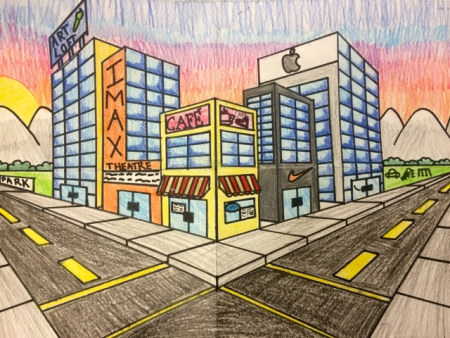 Город в перспективе легко