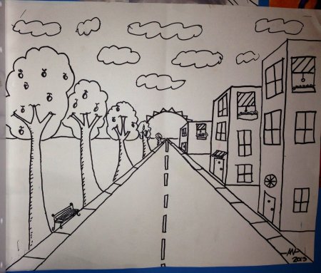 Поэтапное рисование пейзажа для детей