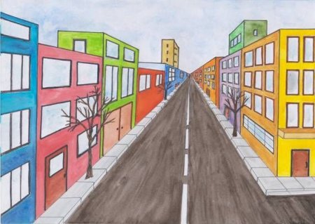 Аллея в перспективе