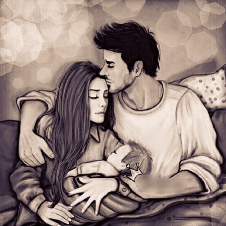 Влюбленные рисунок контур