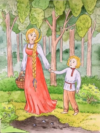 Иллюстрация к сказке сестрица Аленушка и братец Иванушка