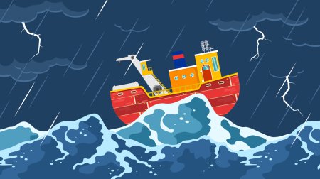 Затонувший корабль вектор
