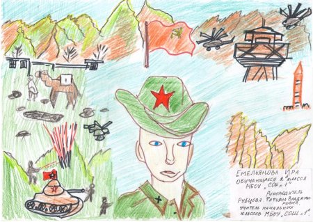 Детские рисунки на тему война