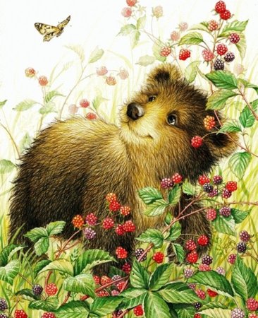 Медвежонок в малиннике