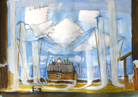 Задник сцены театра Снежная Королева