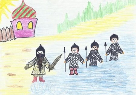 33 Богатыря рисунок детский