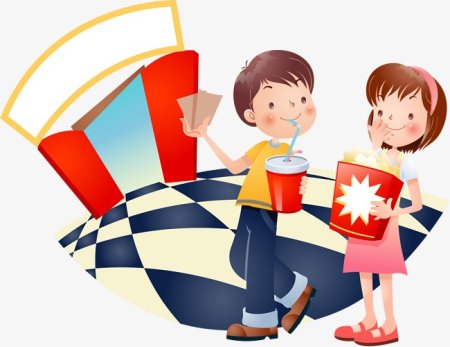 Дети в кино вектор