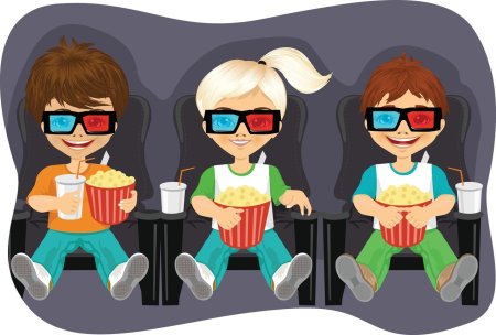 Кинотеатр рисунок для детей