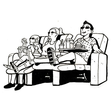 Рисунки на тему кинотеатр