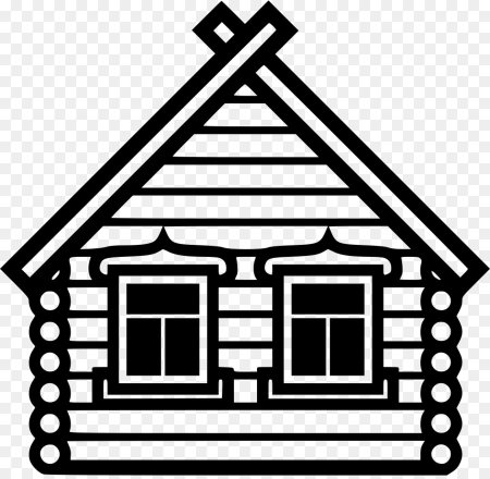 Избушка силуэт