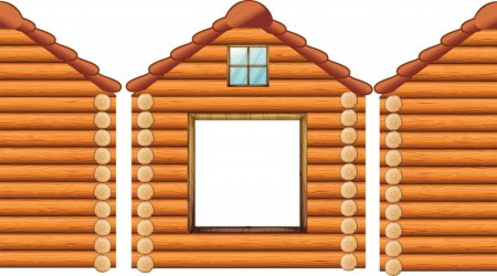 Бревенчатая стена для теремка