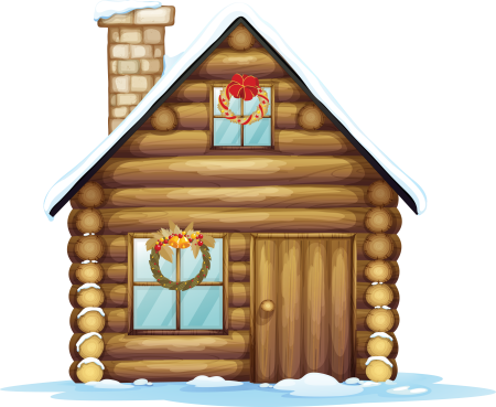 Деревянный дом мультяшный