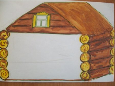Рисование деревенский домик старшая группа