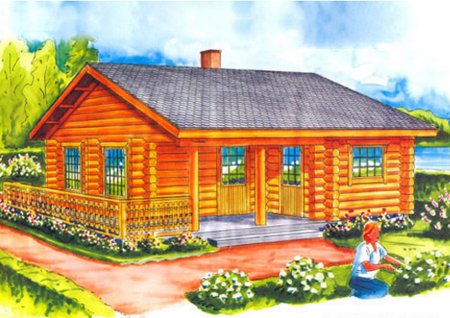 Деревянная изба раскраска