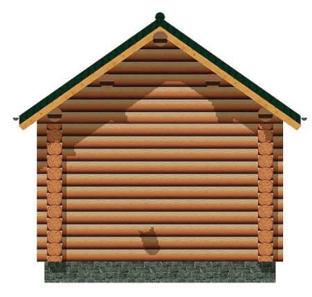 Домик с окошками на белом фоне