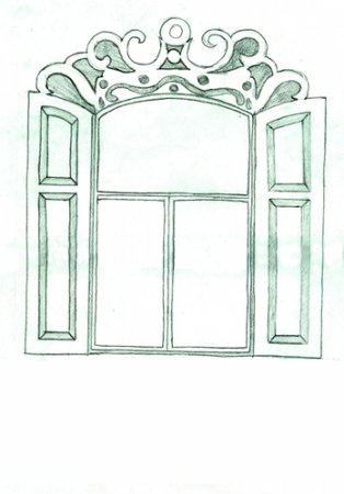 Узоры на окне рисунок