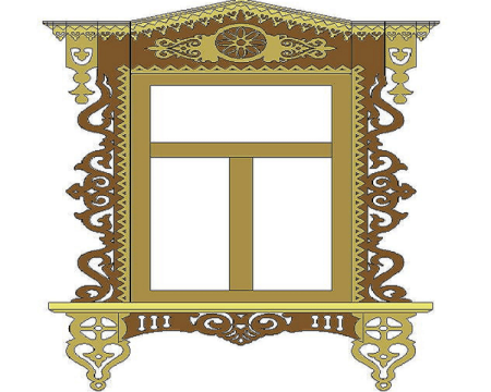 Резные оконные рамы вектор