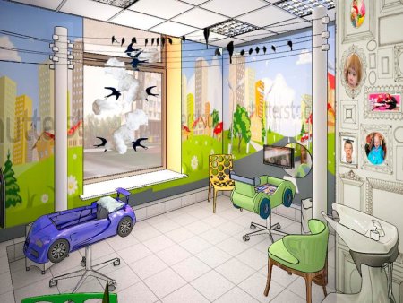 Парикмахер мультяшный