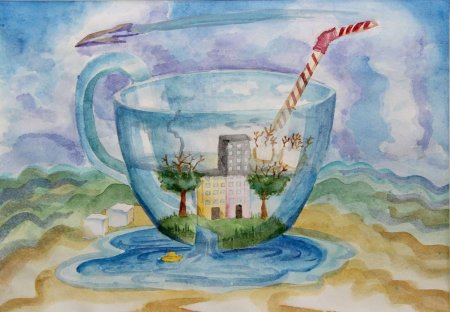 Рисование чистой водой для детей