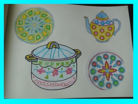 Математические узоры на посуде