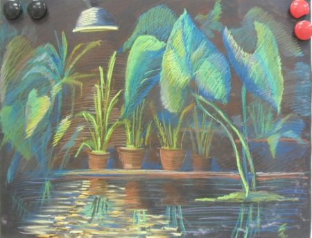 Рисование пастелью для детей Весна в старшей группе