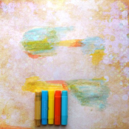 Рисование акварельными мелками