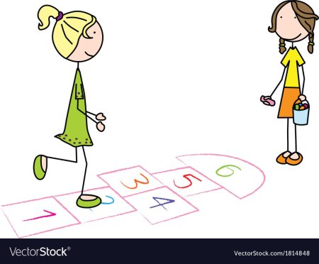 Дети играют в классики картинки