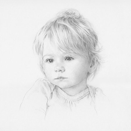 Портрет ребенка карандашом