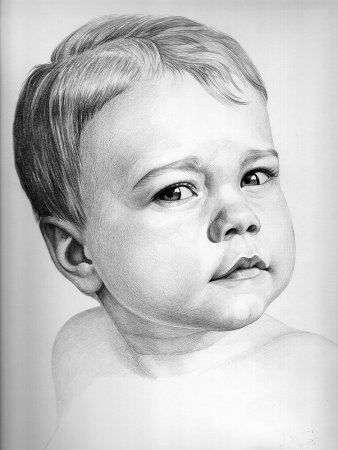 Портрет малыша карандашом