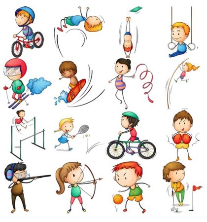 Занятие спортом рисунок для детей