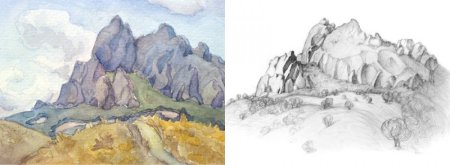 Скала рисунок