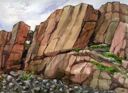 Раскраска море и горы для детей