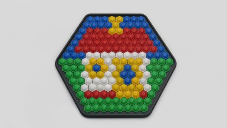 Мозаика магнитная шестигранная 20/5цв/ 175шт