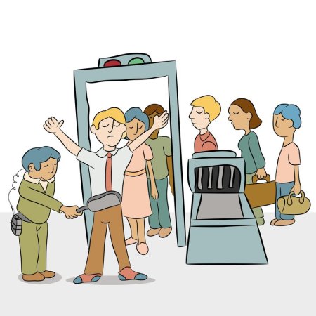 Таможенник на белом фоне