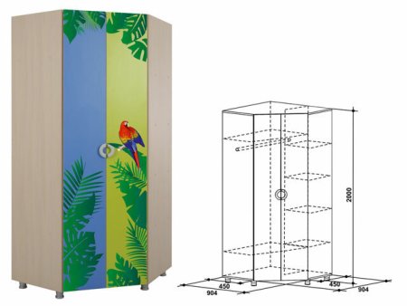 Шкаф Маугли лайм