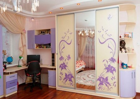Шкаф купе для девочки