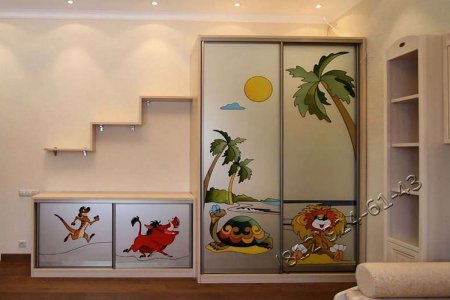 Шкаф купе в детскую с фотопечатью