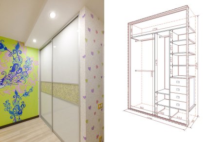 Встроенный шкаф в детской