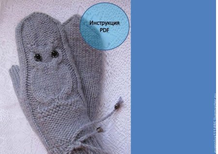 Детские варежки с совой