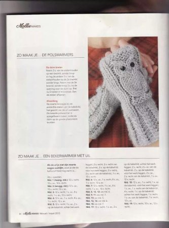 Варежки спицами с совой схема вязания