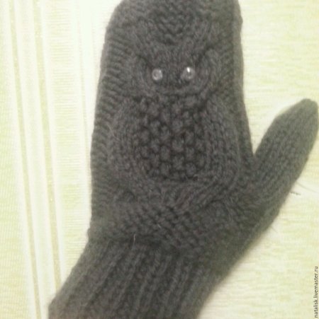 Варежки с совами