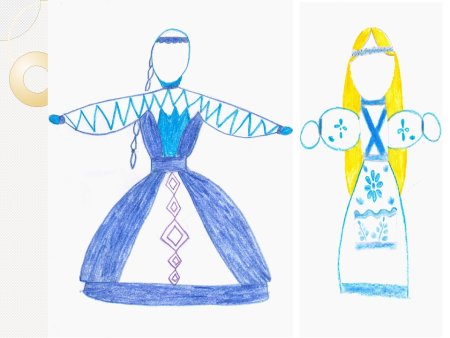 Кукла в национальном костюме рисование