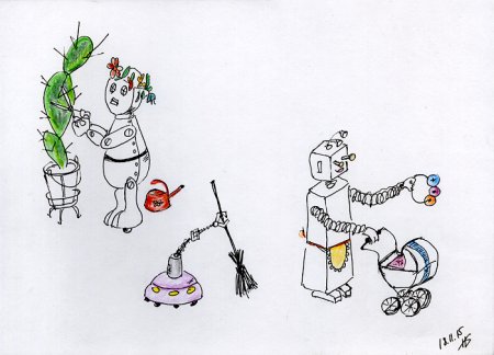 Роботы в детских рисунках