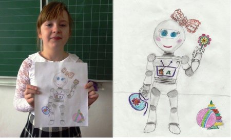 Робот помощник для детей рисунки