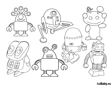 Раскраски роботы будущего