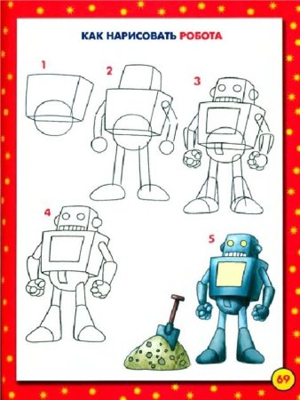 Семейка роботов раскраска
