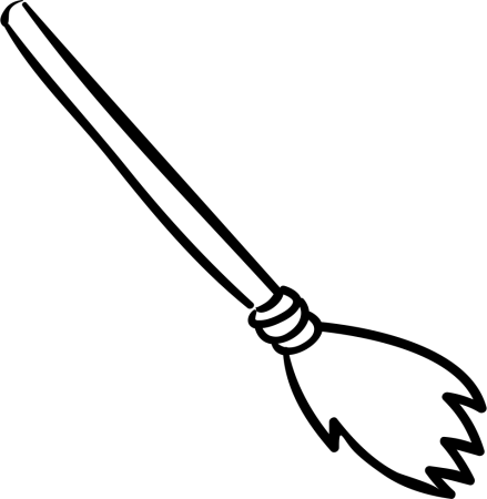 Метла раскраска для детей