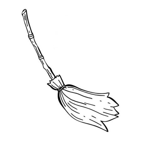 Ведьма на белой метле