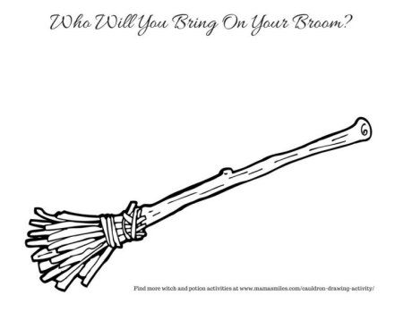 Картинки раскраски метла