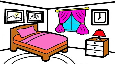 Спальная нарисованная